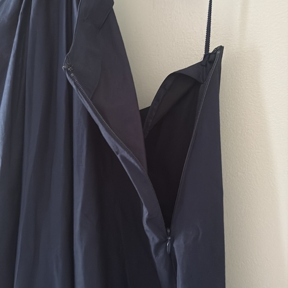 A.L.C. Alexandria Cotton Midi Dress Cap Sleeves Cutout Navy Size 8 - Picture 13 of 16